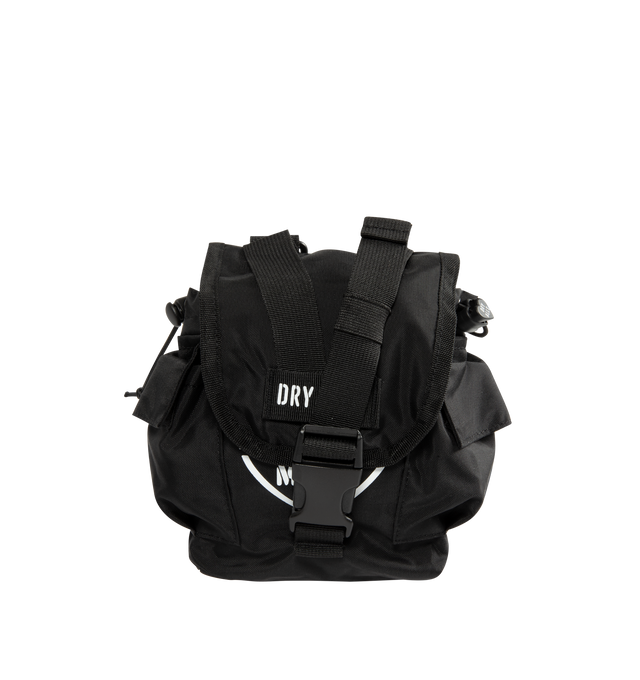 Image 1 of 3 - BLACK - Human Made Military Multi Pouch is crafted from durable nylon and features a compact military-inspired design that can be used alone or attached to compatible Human Made military series bags. Designed with multiple storage compartments, stencil-style graphics, and adjustable attachment points for versatile everyday organization. Main Material: Shell: 100% Nylon. Lining: 100% Polyester. Fits: Phone, wallet, keys, charging cables, cards, passport, and other small daily essentials.  