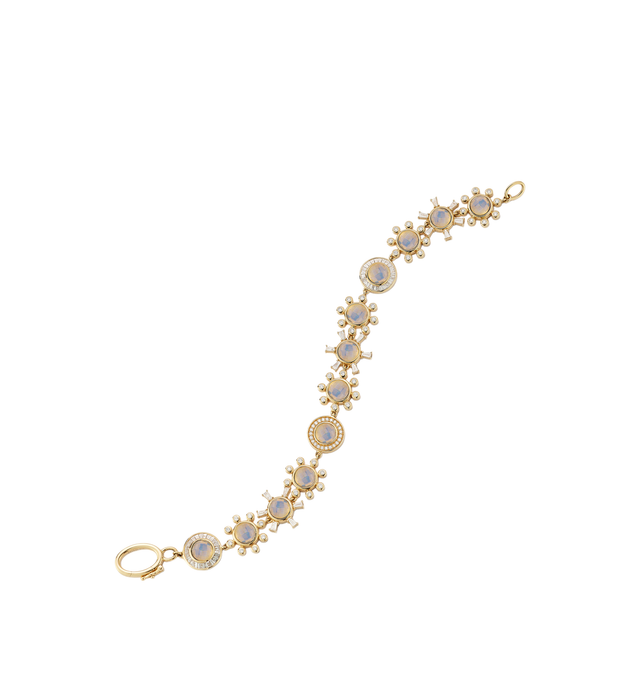 Image 2 of 2 - GOLD - Renna Galaxy Bracelet is crafted in 18K gold and features faceted rock crystal backed by Australian opal, creating a luminous, galaxy-inspired effect. This designer fine jewelry bracelet is accented with brilliant diamonds for exceptional sparkle, blending expert craftsmanship with celestial elegance. Main Material: 18K Gold. Gemstones: 1.56 TCW Diamonds, 11.1 TCW Australian Opal. Length: 6.5 in. 
