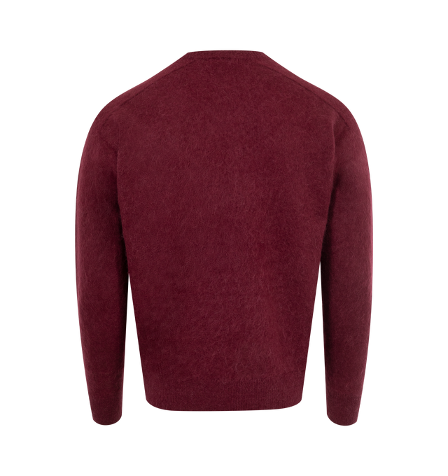 Image 2 of 2 - RED - Kaptain Sunshine Royal Alpaca Knit P/O has a crew neck, ribbed trims, and a relaxed fit. 100% alpaca. Made in Japan.  