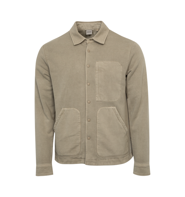 Image 1 of 2 - NEUTRAL - ASPESI Jacket featuring three front patch pockets, button front closure, classic collar and straight hem.  