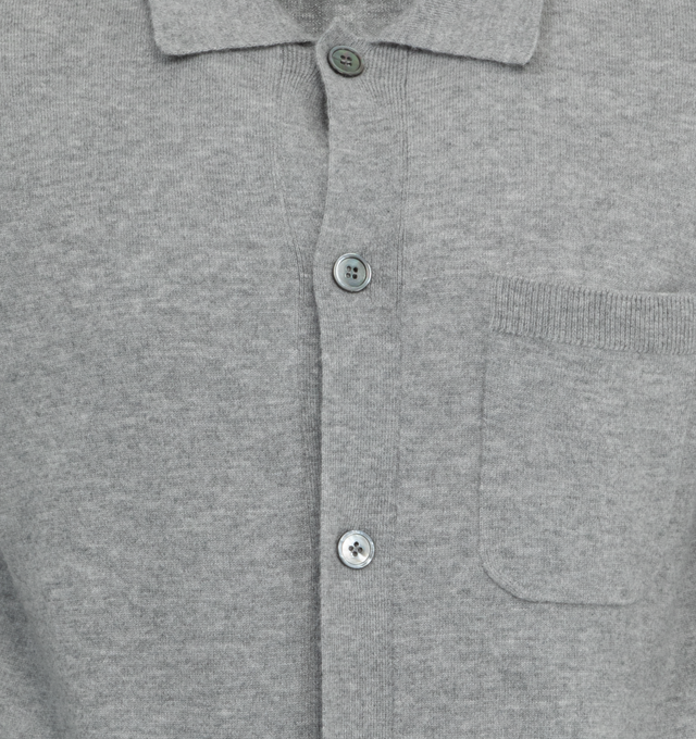 Image 3 of 3 - GREY - Loewe Men's Grey Melange Cardigan. 