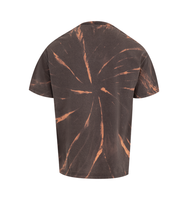 Image 2 of 2 - BROWN - GALLERY DEPT. Glitch Tee featuring apocalyptic graphic tee, artisanal tie-dye print, short sleeves and crew neck. 100% cotton. Made in USA. 