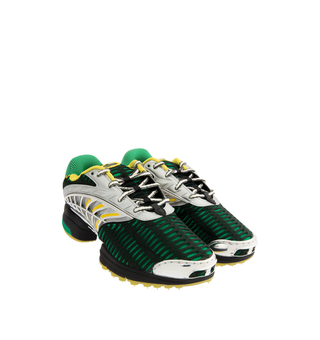 Image 2 of 5 - GREEN - ADIDAS Brain Dead Climacool 2 Sneaker featuring regular fit, textile and synthetic upper, textile sockliner, rubber outsole and CLIMACOOL technology. 