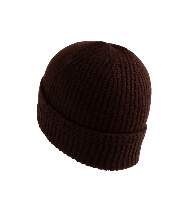 Image 2 of 2 - BROWN - VISVIM Cashmere Knit Beanie with name detail label. 100% cashmere. 