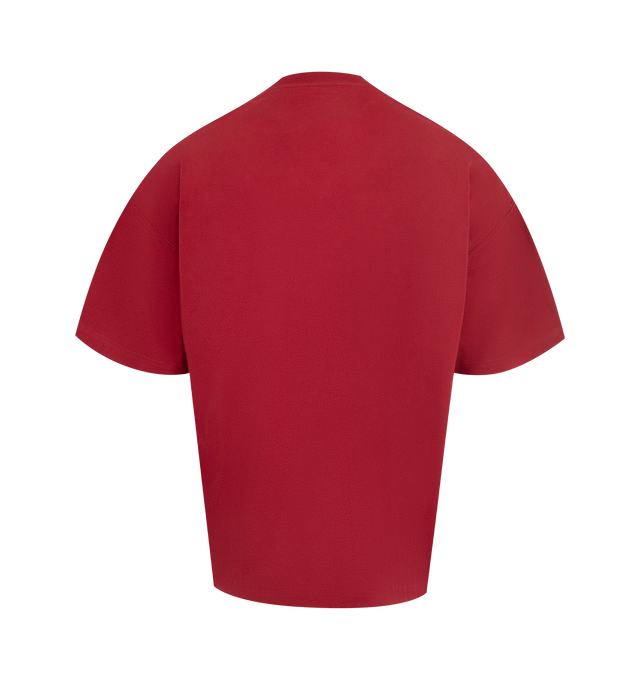 Image 2 of 2 - RED - CARHARTT Work Pocket T-Shirt featuring midweight organic-cotton jersey, crewneck, short sleeves and single chest pocket with logo. 100% organic cotton.  