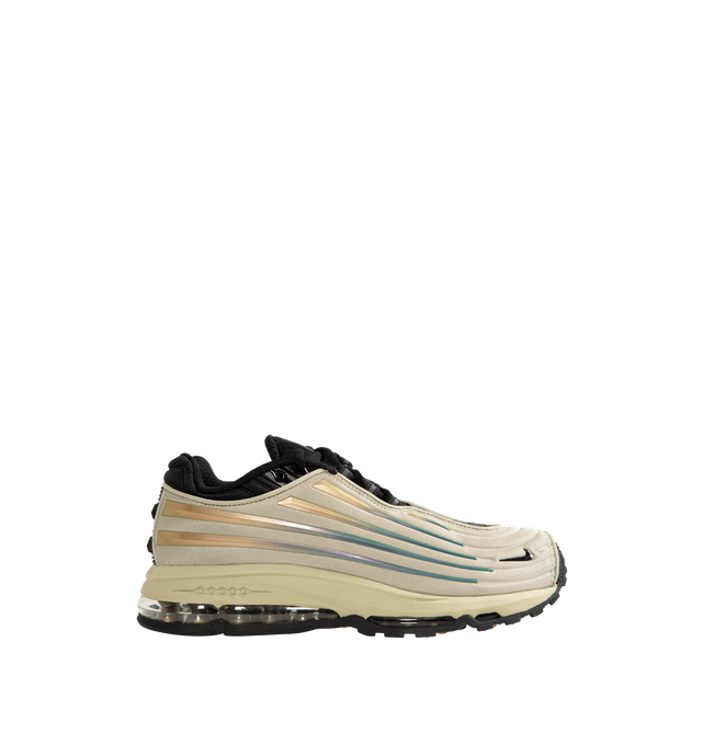 Image 1 of 5 - MULTI - Nike Air Max Ecstasy Plus Sneakers draw inspiration from Nike's experimental running era and feature a low-profile silhouette with sleek lines, minimal branding, and visible Air cushioning. Originally rooted in performance running, this modern revival combines dual Air units with a sculpted midsole for enhanced comfort and a streamlined look. As part of the iconic Air Max lineage, the design celebrates the legacy of visible Air technology while delivering a fresh, contemporary aesthet 