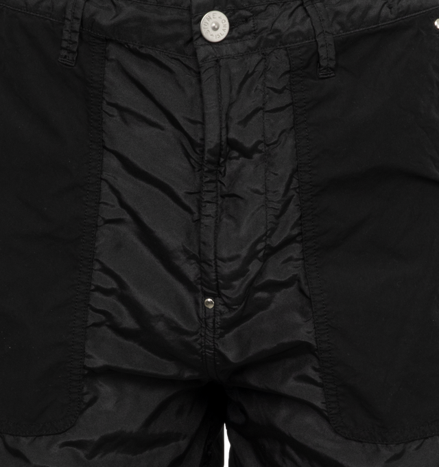 Image 4 of 4 - BLACK - STONE ISLAND Bermuda Comfort Shorts featuring zipper fly, button fastening, two front pockets and two back pocket. 