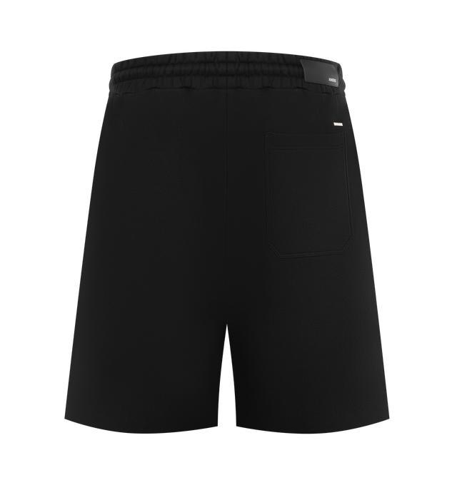 Image 2 of 3 - BLACK - AMIRI MA Surf Sweatshort featuring regular fit, elastic waistband with drawcord, MA logo at front, two side seam pockets, one rear pocket and logo patch at rear and silver tone logo tag. 100% cotton. Made in Italy. 