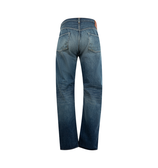 Image 2 of 3 - BLUE - Full Count More Than Real Denim have a 0105 wide silhouette. 100% Zimbabwean cotton. Made in Japan. 