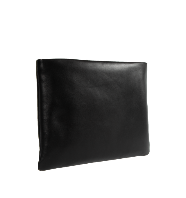 Image 2 of 3 - BLACK - SAINT LAURENT Calypso Large Pouch featuring zip closure, one flat pocket, one bill compartment and six card slots. 11.8" X 8.7" X 1.2". 100% lambskin.  