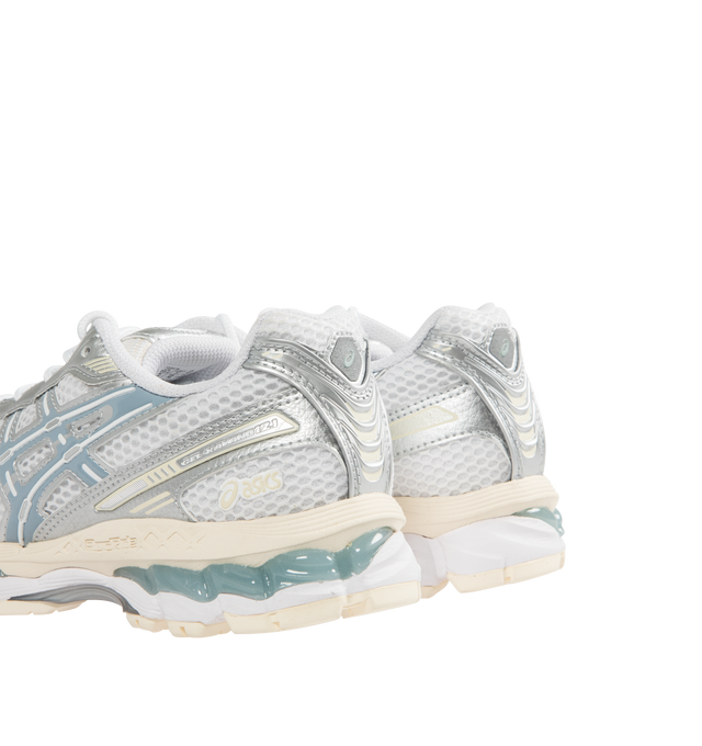Image 3 of 5 - WHITE - ASICS Gel-Kayano 12.1 Sneaker featuring breathable mesh underlays, GEL-NIMBUS17 tooling system, FLUIDRIDE technology, rearfoot and forefoot GEL technology and dope dyed recycled sockliner mesh. 