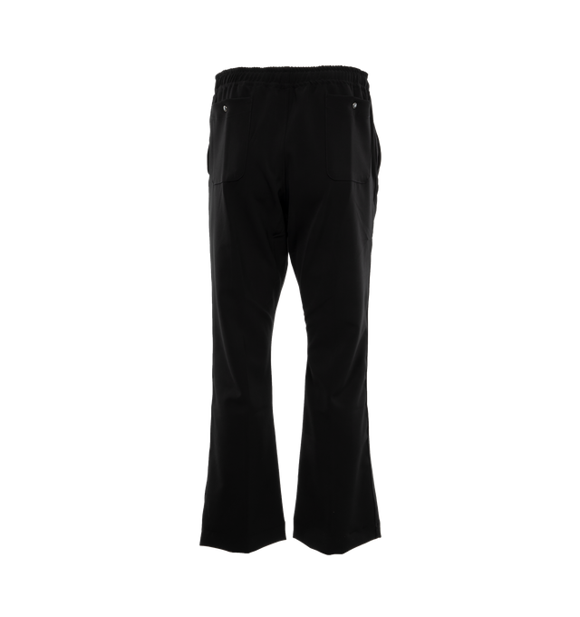 Image 2 of 4 - BLACK - NEEDLES Cowboy Trousers featuring stretch polyester twill, drawstring at elasticized waistband, four-pocket styling, zip-fly, embroidered logo at front leg, pinched seam at legs and piping at outseams. 89% polyester, 11% polyurethane. Made in Japan. 