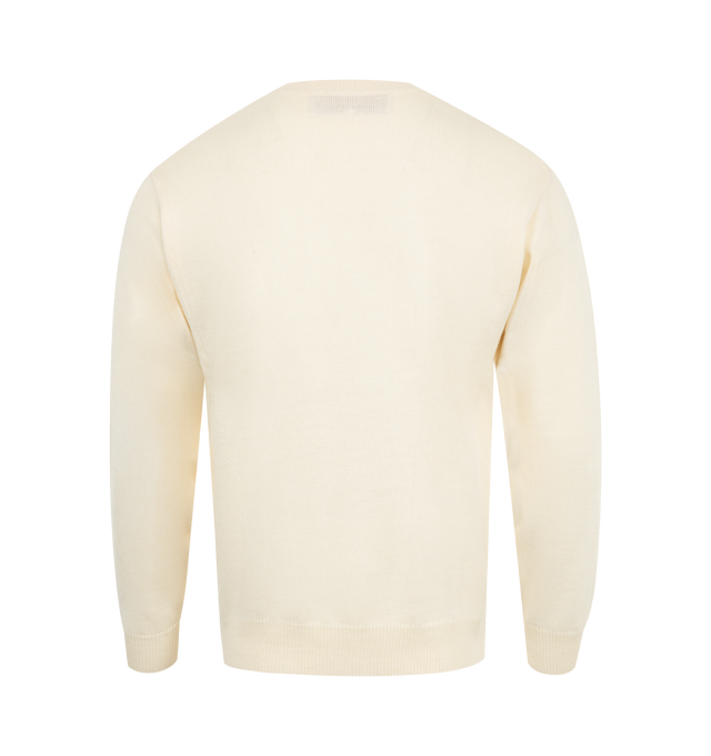 Image 2 of 2 - NEUTRAL - One of These Days Running Horse Knit Sweater has a crew neck, a jacquard knit artwork, and ribbed trims.  