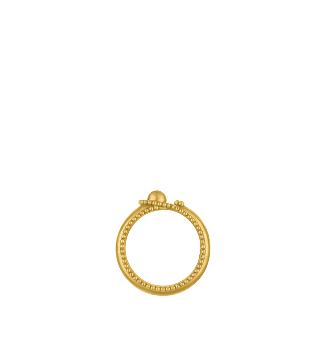 Image 3 of 3 - GOLD - Prounis Osnapa Ring is handcrafted from 22K yellow gold and features a sculptural silhouette inspired by the brands signature classical aesthetic. Handmade in New York. For personal consultation and detailed information about jewelry, please contact our dedicated stylist team at personalshopping@hirshleifers.com.This item may be restricted for online purchase to international clients. For assistance purchasing this item please contact our dedicated stylist team at personalshopping@hirs 