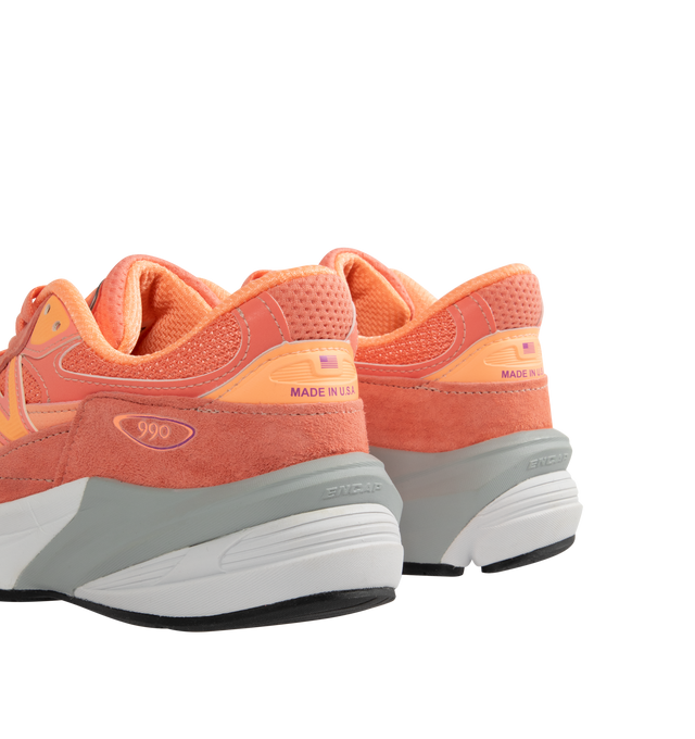 Image 3 of 5 - ORANGE - NEW BALANCE NB 1906R Sneaker featuring FuelCell foam, ENCAP midsole cushioning, reflective accents designed to catch the light and TPU back tab. Mesh upper. Pigskin suede and synthetic overlays. 