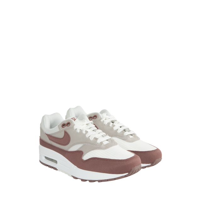 Image 2 of 5 - GREY - NIKE AIR MAX 1 features a padded, low-cut collar, wavy mudguard and pill-shaped Nike Air window and rubber outsole gives you durable traction. 