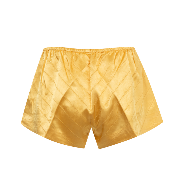 Image 2 of 3 - GOLD - Bode Goldenrod Shorts are a pull-on style with an elastic waistband. 100% viscose  