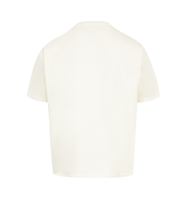 Image 2 of 2 - WHITE - Rhude French Riviera T-Shirt has a crew neck, a custom vintage fit, a Hotel de Rhude design on the front and short sleeves. 100% cotton.  