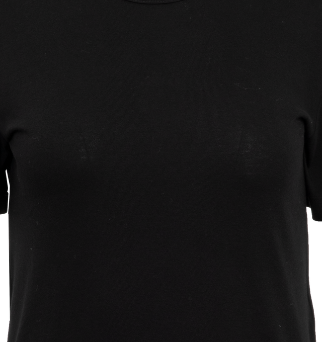 Image 3 of 3 - BLACK - SAINT LAURENT Fit T-Shirt featuring round-neck, short sleeves and straight hem. 100% cotton. 