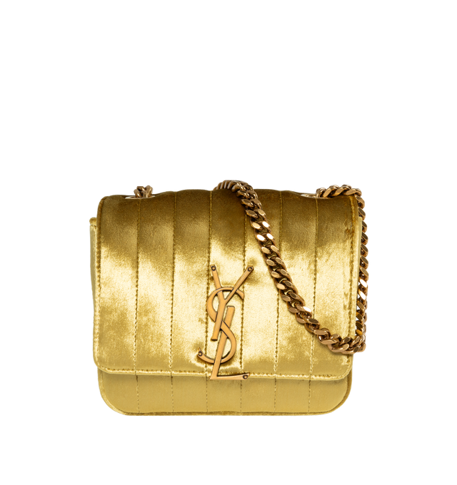 Saint Laurent Loulou Small Quilted Velour Chain Shoulder Bag