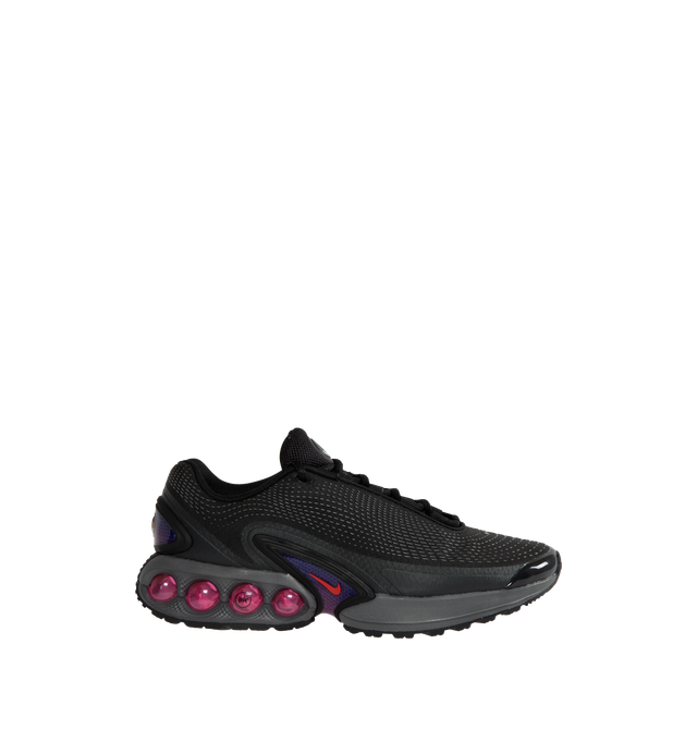 BLACK - NIKE AIR MAX DN features a Dynamic Air unit system of dual-pressure tubes, glossy accents, foam midsole and rubber outsole.