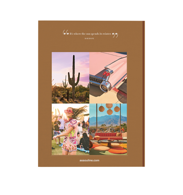 Image 3 of 5 - BROWN - Assouline Palm Springs is a luxury coffee table book that celebrates the timeless allure, mid-century modern architecture, and vibrant desert lifestyle of California's iconic oasis through captivating photography and engaging storytelling. Written by Sheila Hamilton, this designer hardcover book explores Palm Springs' legendary design legacy, glamorous history, celebrated wellness culture, and colorful creative spirit, offering an inspiring journey through one of America's most distin 