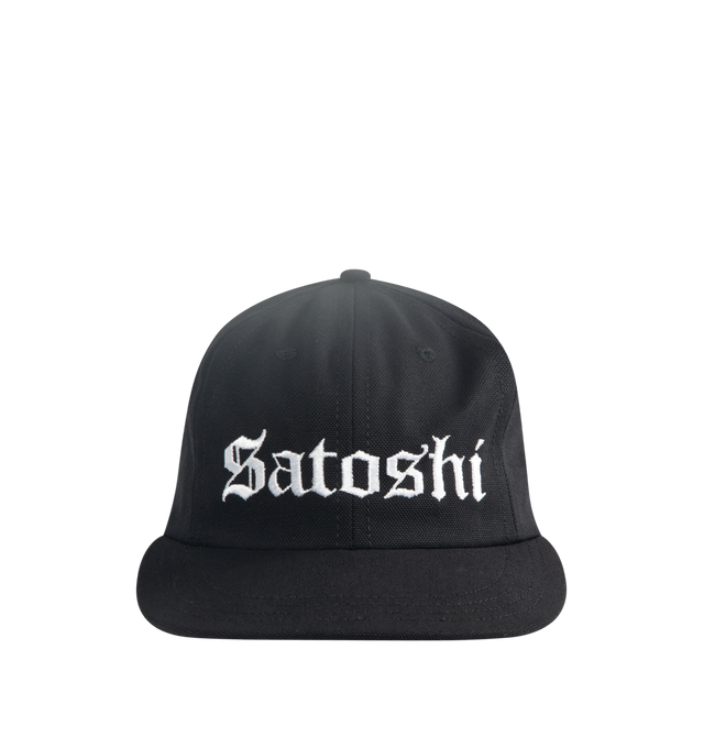 Image 1 of 2 - BLACK - SATOSHI NAKAMOTO OG Cap featuring embroidered logo on front and adjustable back strap. Cotton.  
