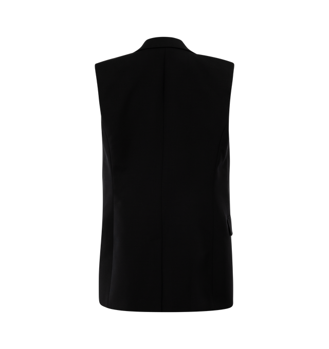 Image 2 of 2 - BLACK - GABRIELA HEARST Mayte Vest featuring double-breasted front closure, two-tone buttons, dual pockets and back-vent.. 73% silk, 27% wool. Made in Italy. 