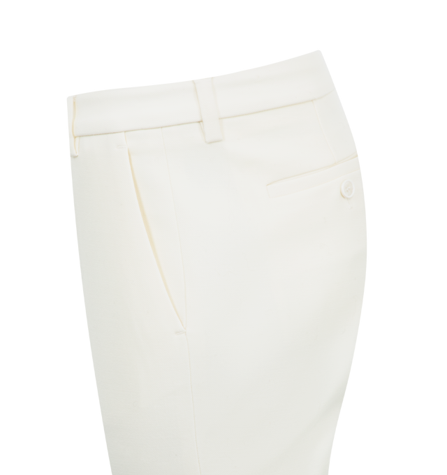 Image 3 of 5 - SILVER - ACNE STUDIOS trousers in white, paneled construction, belt loops, front concealed zip fly closure, inset pockets, back buttoned welt pockets, elongated leg, slim fit. 