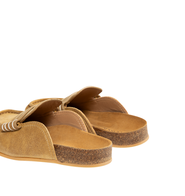 Image 3 of 4 - BROWN - JW ANDERSON Stitch Loafer featuring a waxed suede leather upper with a calf leather lining, finished with a crepe rubber sole suitable for indoor or outdoor wear and an embossed JWA logo. 100% split cow suede leather. Made in Italy. 