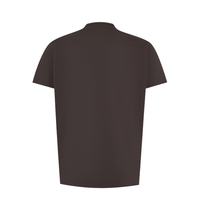 Image 2 of 2 - BROWN - TOM FORD Fitted T-Shirt featuring crew neck, short sleeves and regular fit. 80% cotton, 20% silk. Made in Portugal. 