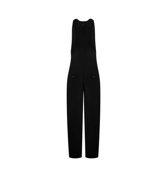 Image 2 of 2 - BLACK - TOTEME Evening Jumpsuit featuring side and back pockets, concealed back zipper, full lining, a low racerback, spacious legs with a dropped rise and a relaxed fit. 100% viscose. Lining: 100% viscose. 
