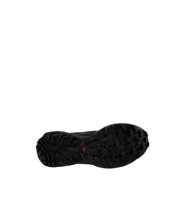 Image 4 of 5 - BLACK - Salomon XT-6 Sneakers are a lace-up style with an Agile Chassis System, abrasion-resistant TPU materials, single-layer mesh, SensiFit systems, protective toecaps, lace pockets for the Quicklace lacing system, molded OrthoLite sock liners, and rubber outsoles.  