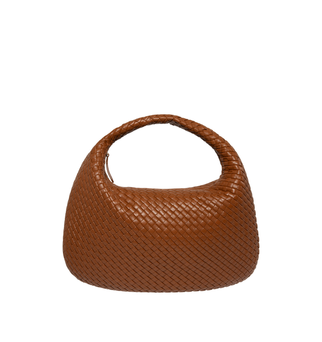 Image 1 of 3 - BROWN - Bottega Veneta Maxi Veneta Bag featuring maxi padded Intrecciato supple leather shoulder bag with single compartment, one zipped pocket, zip closure and suede lining. Lambskin. Made in Italy. This item may be restricted for online purchase to international clients. For assistance purchasing this item please contact our dedicated stylist team at personalshopping@hirshleifers.com. 