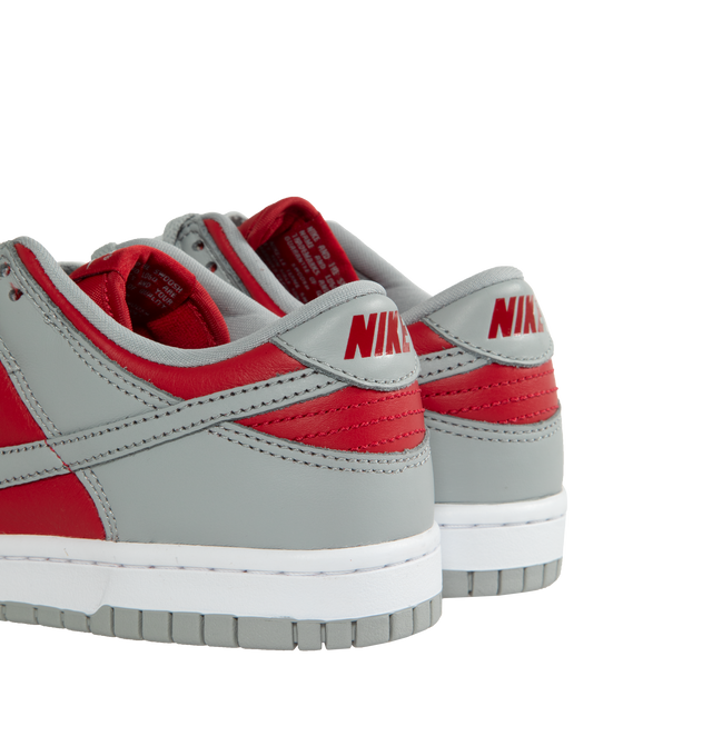 Image 3 of 5 - GREY - Nike Dunk Low "Ultraman" QS sneaker, featuring red and silver leather panels inspired by Ultraman's iconic suit, two-colour rubber cupsole ensures comfort for daily wear. Leather Upper, Rubber Outsole. 