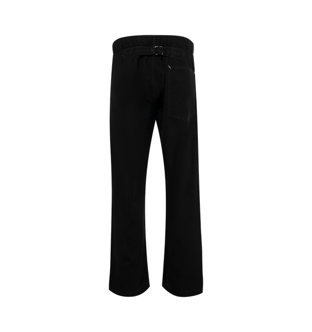 Image 2 of 3 - GREY - POST O'ALLS E-Z Army-Navy Pant 2 featuring elastic waist with drawstring, pointed square pockets and cinch back. 100% cotton. Made in Japan. 