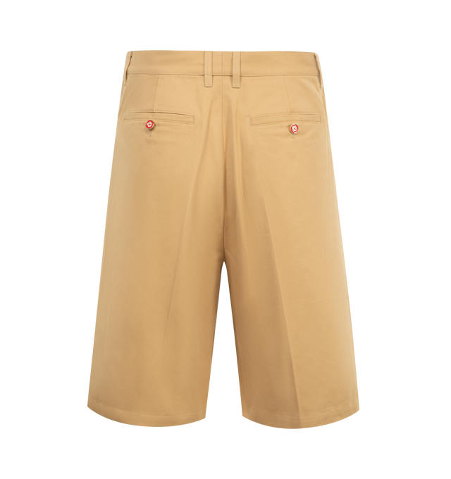 Image 2 of 3 - BROWN - CASABLANCA Chicano Shorts featuring button zip closure, belt loops on waistband, two side pockets and two back welt pockets with button closure.  