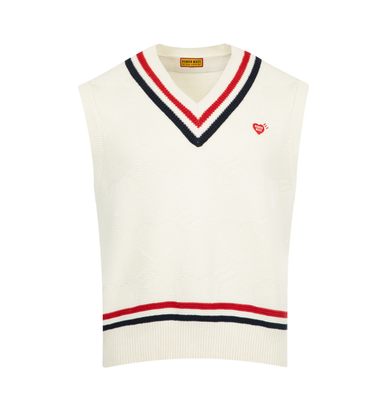 HUMAN MADE 24SS KNIT VEST WHITE L 新品 HUMAN MADE 24SS KNIT VEST WHITE L
