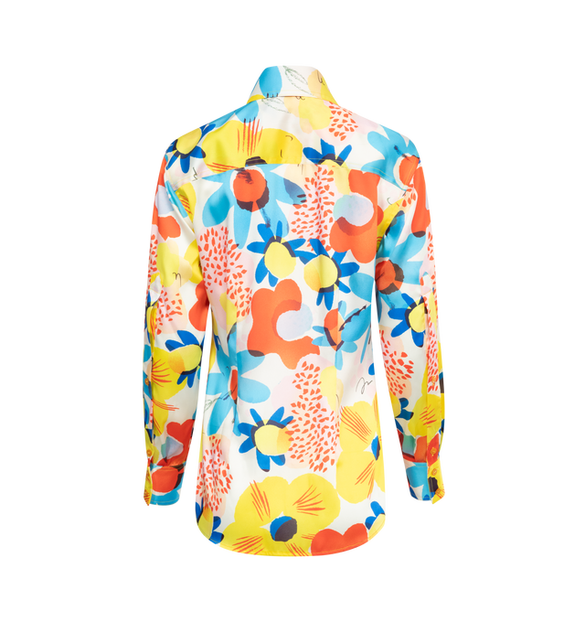 MULTI - CHRISTOPHER JOHN ROGERS Petunia Floral Slim Shirt featuring point collar, long sleeves and button-front closure. 100% viscose.