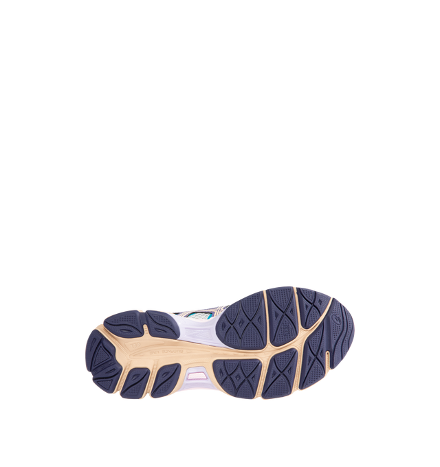 Image 4 of 5 - MULTI - ASICS Gel-Cumulus 16 Sneaker featuring signature tiger stripes on the sides, NEXKIN mesh upper with clear TPU overlays, FLUIDRIDE foam midsole with GEL pads and AHAR rubber outsole. 
