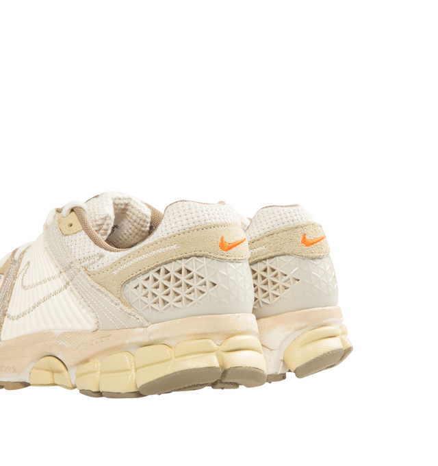 Image 3 of 5 - BROWN - NIKE Zoom Vomero 5 Sneaker featuring frayed canvas and premium suede, Air Zoom cushioning, real and synthetic leather on the upper, mesh panels, synthetic leather caging and rubber outsole. 