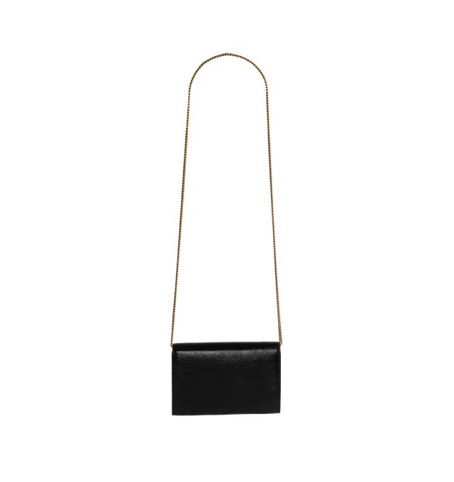 Image 2 of 3 - BLACK - SAINT LAURENT Uptown Chain Wallet featuring detachable chain strap, card case with a zipped coin pocket, three card slots and leather lining. 7.5" X 4.7" X 1.2". Calfskin leather.  