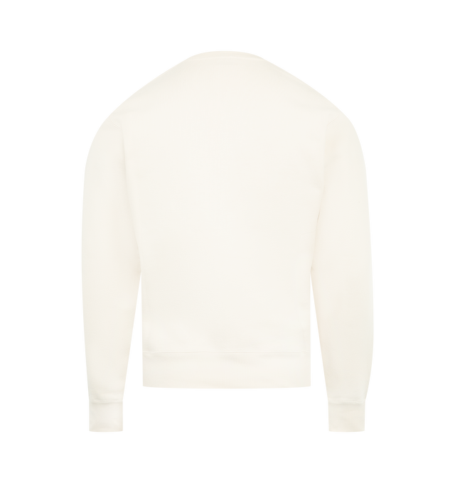 Image 2 of 3 - WHITE - SAINT LAURENT Nouvelle Crewneck featuring long sleeves, embroidered logo on chest and crew neck. 
