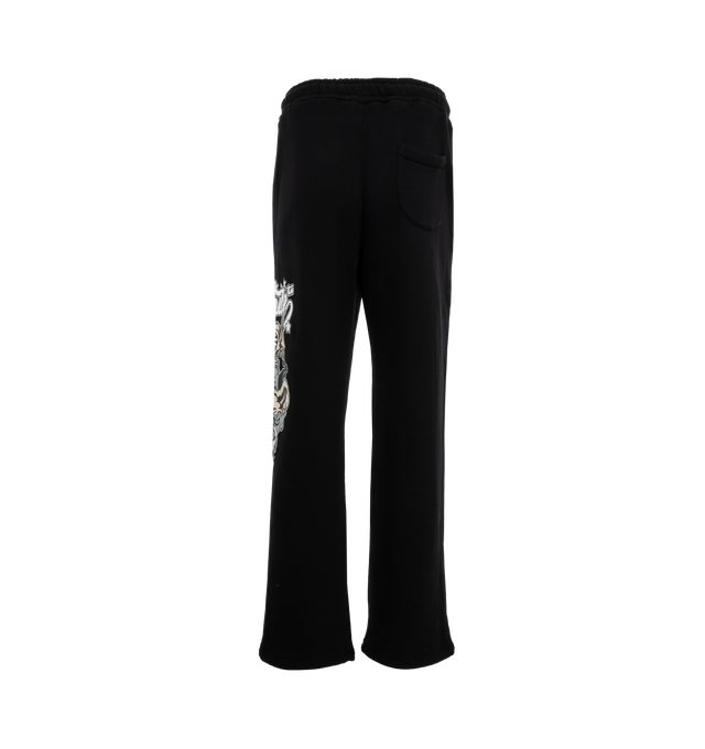 Image 2 of 3 - BLACK - OFF-WHITE Dragon Sweatpants featuring french terry sweatpants, graphics throughout, drawstring at elasticized waistband, three-pocket styling and logo-engraved silver-tone hardware. 100% cotton. 