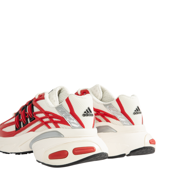 Image 3 of 5 - RED - Adidas Mens Adistar XLG 2.0 Shoes are crafted from textile. Features a regular fit, lace-up closure, textile sockliner, rubber outsole, RPU molded cage, reflective details, and ADIPRENE cushioning. Upper: Textile; Sockliner: Textile; Outsole: Rubber. Made in Vietnam. 