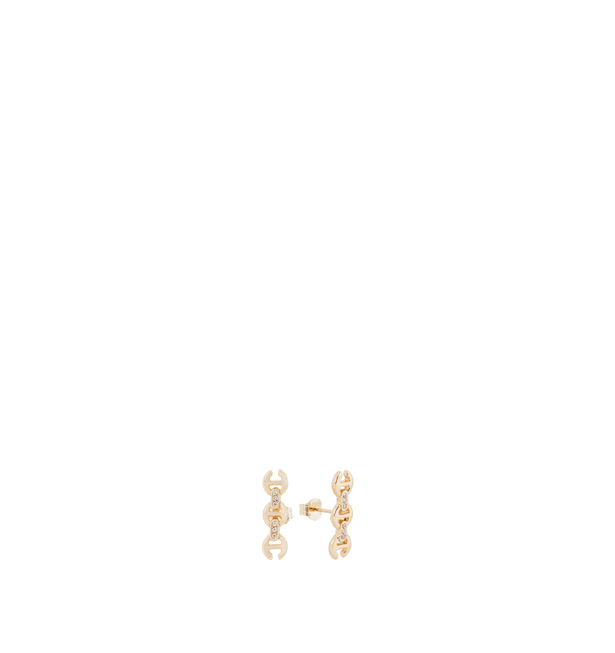 18K 3MM TOGGLE EARRING STUDS