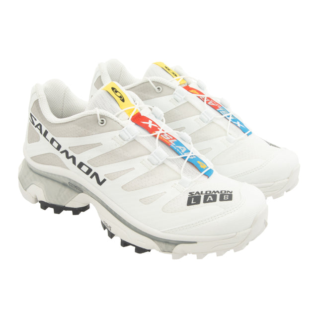 Image 2 of 2 - WHITE - SALOMON XT-4 OG Sneakers are a lace-up style with synthetic and textile upper, dual-density EVA cushioning, signature logo branding, and rubber outsole.  