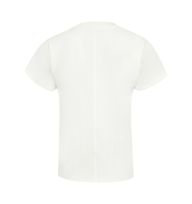 Image 2 of 2 - WHITE - The Row Tommy Top has a crew neck, short sleeves, a signature back seam, and a fitted silhouette. Cotton and silk. Made in Italy.  