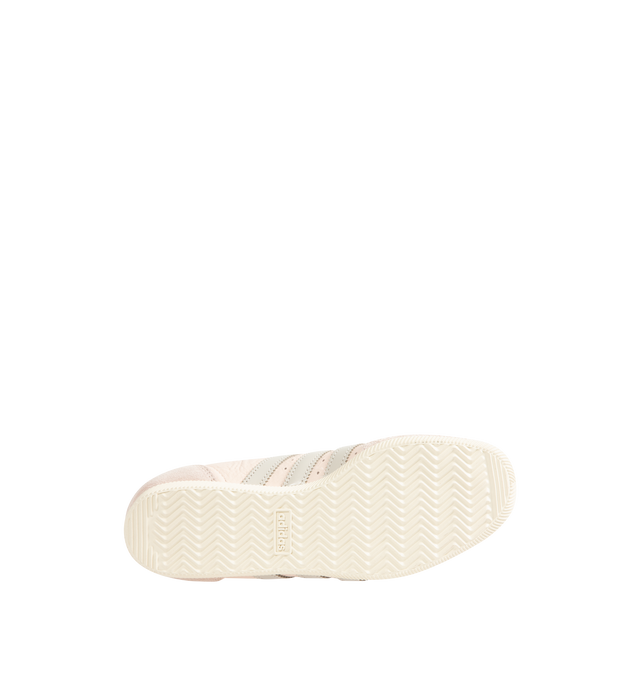 Image 4 of 5 - PINK - Adidas Women's Japan Sneaker featuring original low-profile design, double-stitched T-toe, regular fit, lace closure, tumbled perforated leather upper, textile lining and rubber outsole. Made in Vietnam. 
