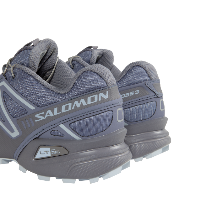 Image 3 of 5 - BLUE - SALOMON Speedcross 3 Sneakers featuring Quicklace lacing system, lightweight and highly cushioned. Synthetic/textile upper. Rubber sole. 